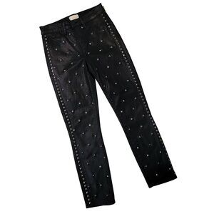 Cairo Glam Embellished Women's Black Coated Denim